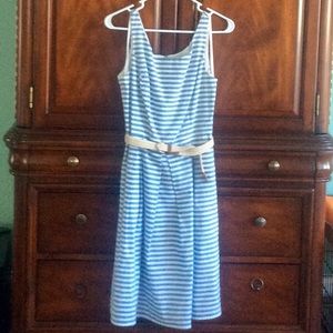 JONES NEW YORK Blue/White, A-Lined Dress Size 6